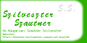 szilveszter szautner business card